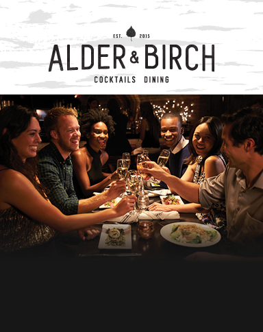Holiday dinner gathering at Alder & Birch