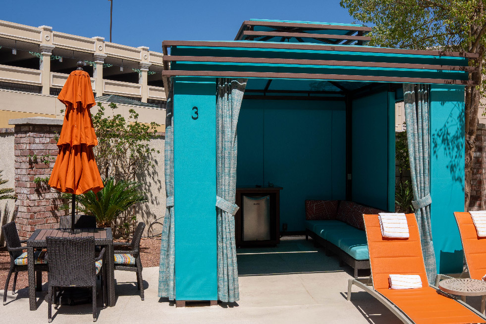Cabana at the resort pool
